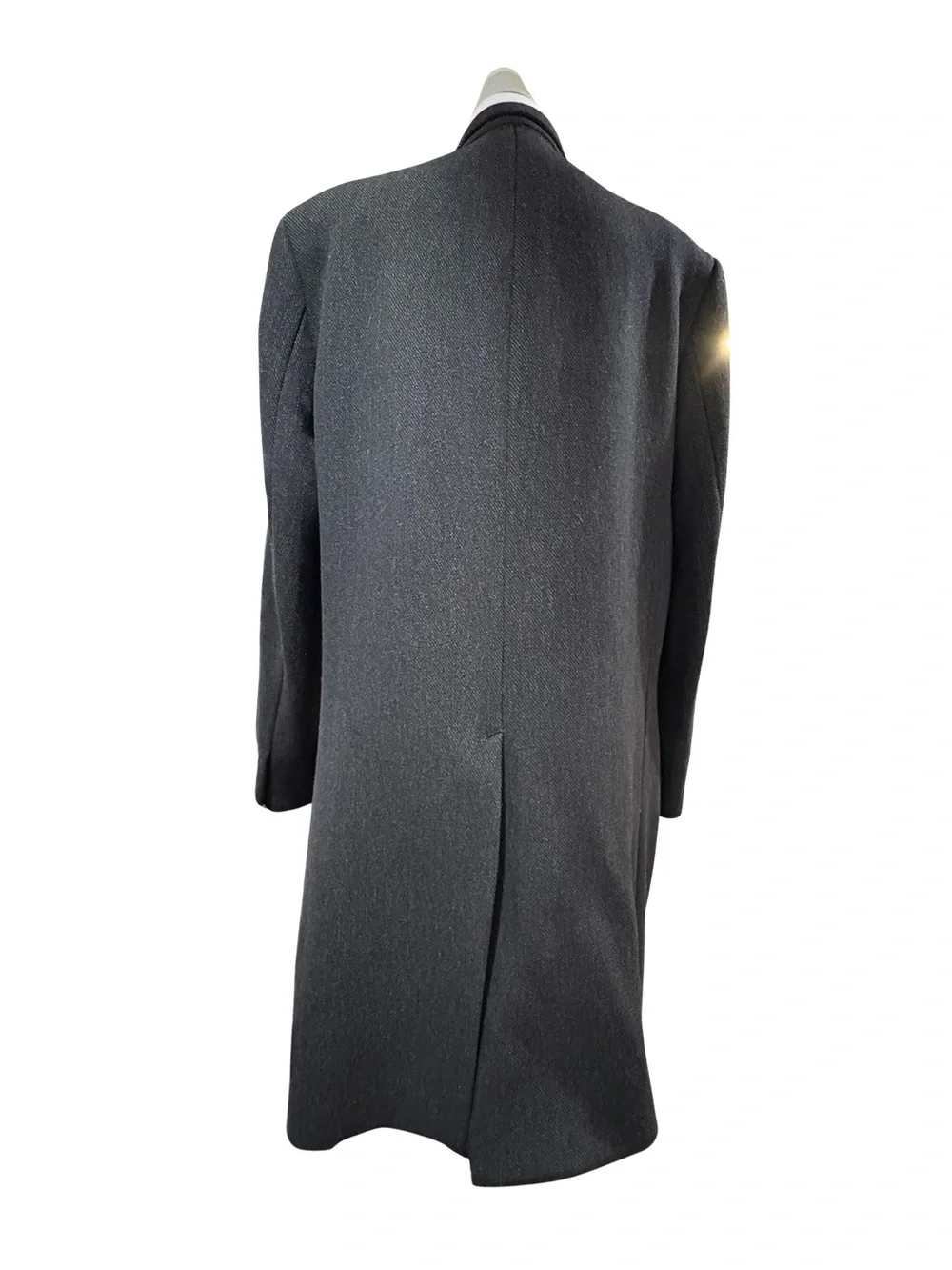 Vintage Y2K Banana Republic Men’s M Brown Herringbone Wool Long Overcoat